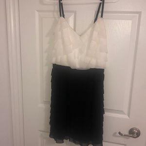 White and black Guess cocktail dress